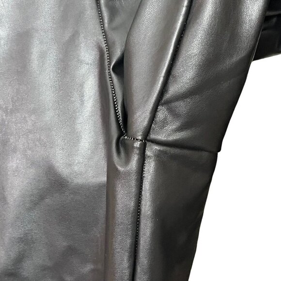 Athleta All Over Gleam Tight Vegan Leather Cropped Pants Black Women’s Size XS - Picture 9 of 14